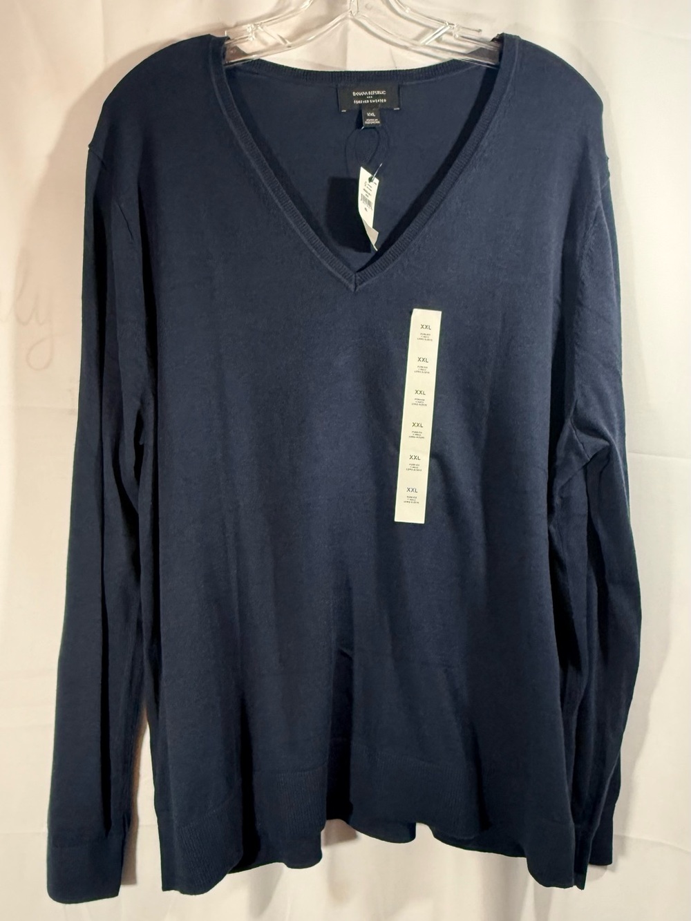 Banana Republic Navy Forever Sweater V-Neck Size XXL NWT